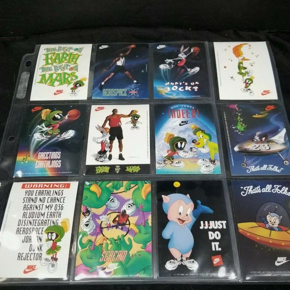 1993 Nike Looney Tunes Michael Jordan Space Jam Warner Bros Complete Sticker Set
